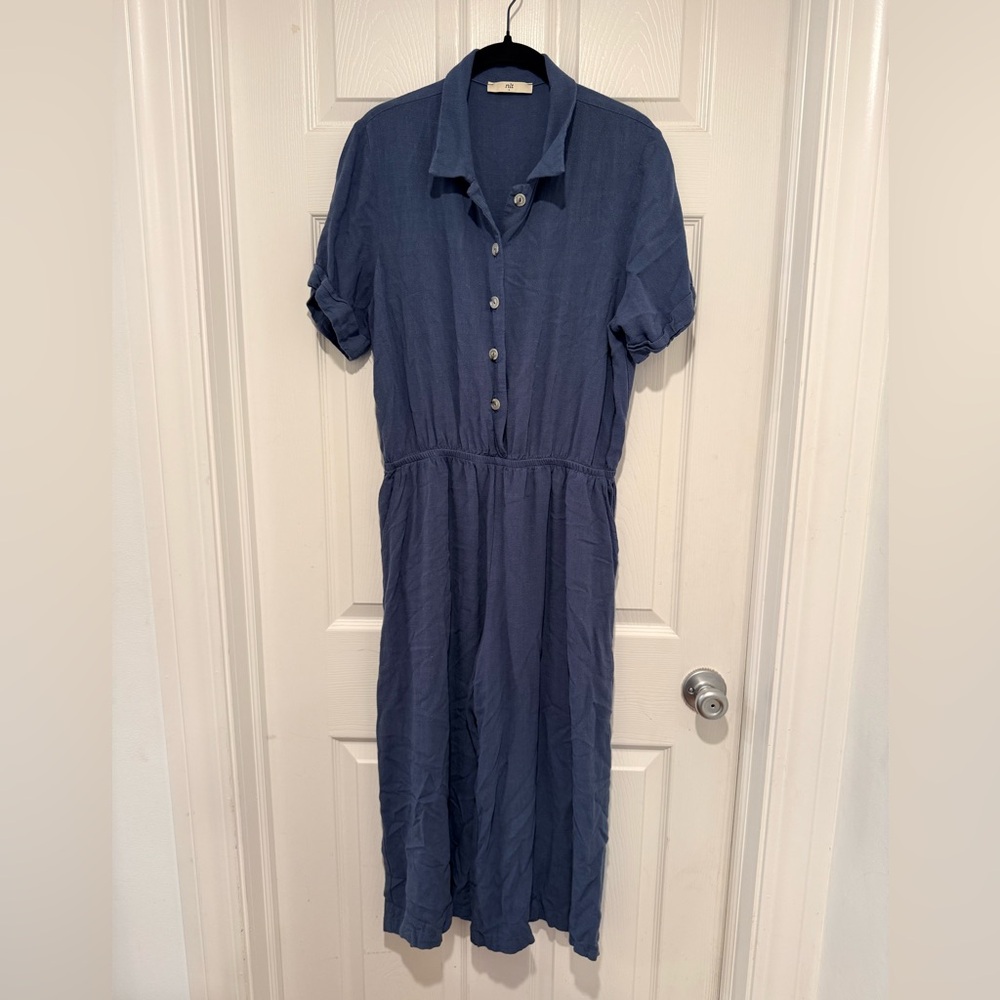 nlt Blue Button-Up Jumpsuit